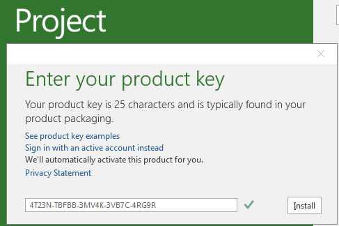 mac key for project professional 2013